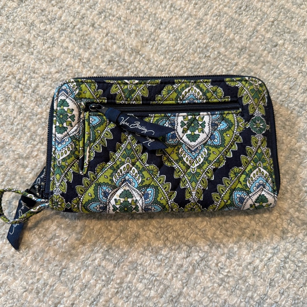 Vera Bradley Blue and Green Patterned Wallet